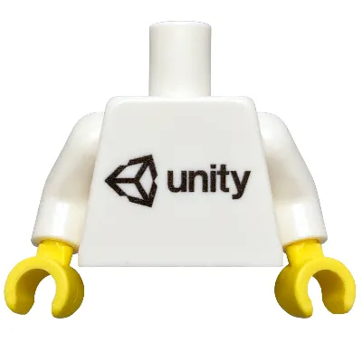 Torso, Unity Logo Print, White Arms, Yellow Hands