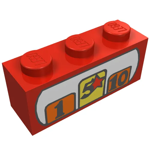 Brick 1 x 3 with Cash Register Print