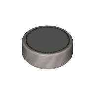 Tile Round 1 x 1 with Silver Circle Print