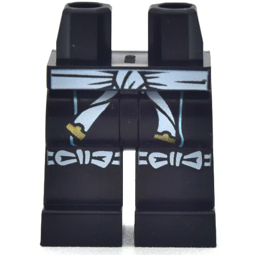 Hips and Black Legs with White Sash Belt, Tied Knee Pads print