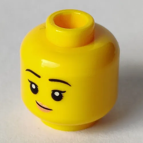 Minifig Head, Pink Lips, Crooked Smile/Surprised Face print