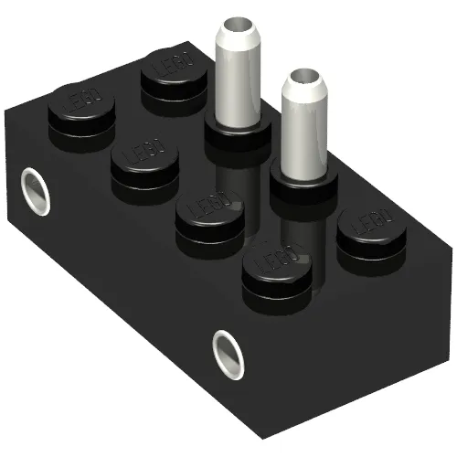Brick 2 x 4, 4.5V for Train On/Off Switch and Hollow Pins