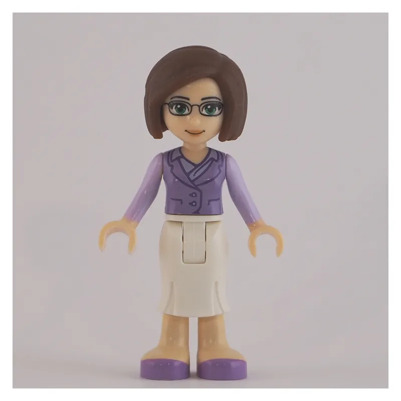 Ms. Stevens - Medium Lavender Shirt, White Dress