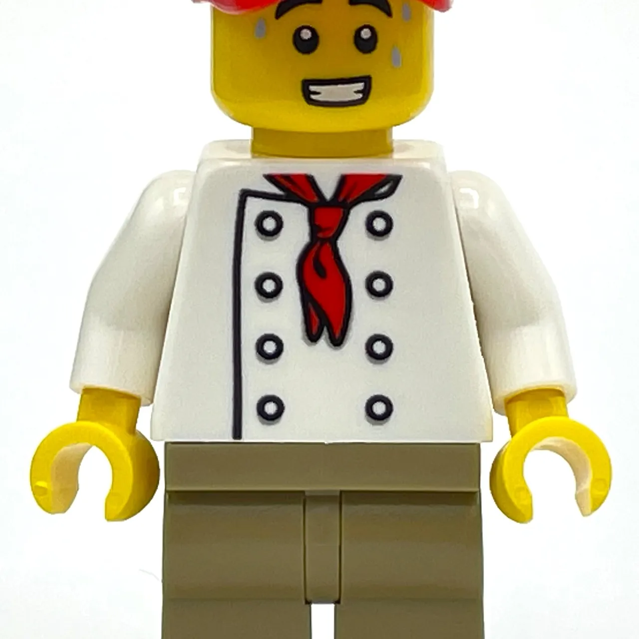 Chef, White Torso, Dark Tan Legs, Red Cap