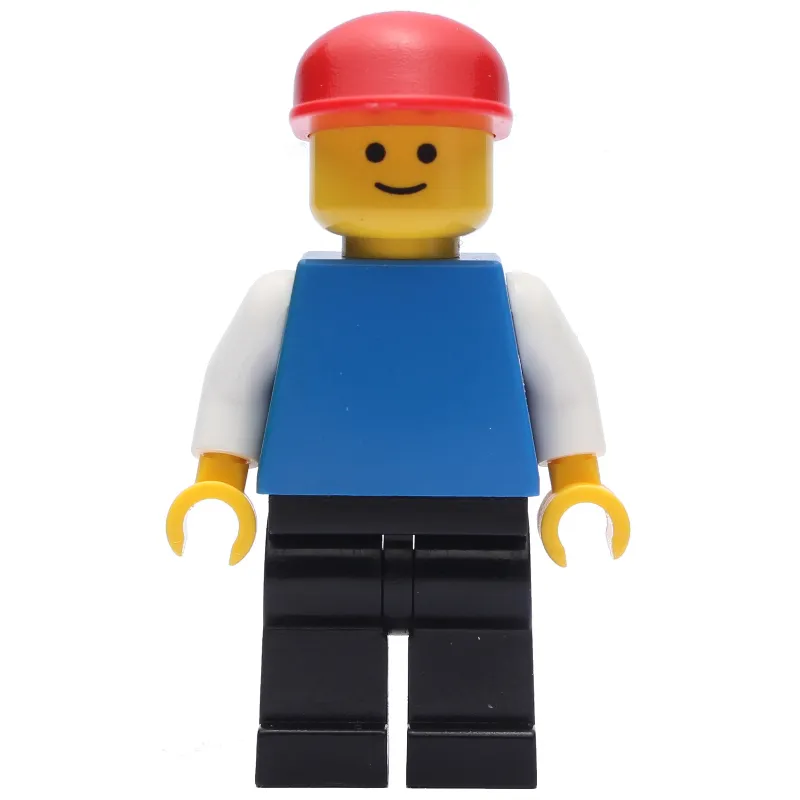 Blue Torso, Black Legs, Red Cap