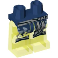 Hips and Trans-Neon Green Legs with Light Bluish Gray Sash and Knee Straps Print