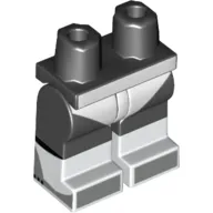 Hips with Black Legs and White Boots Pattern with Black Bodysuit and Silver Toes print