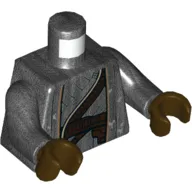 Torso Robe, Belts, Dirt Stains Print, Pearl Titanium Arms, Dark Brown Hands