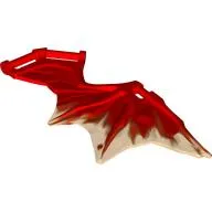 Creature Body Part, Wing 11 x 6 with 3 Bars, Red Marble pattern