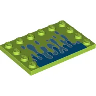 Plate Special 4 x 6, Studs on 3 Edges with Blue Water Splash Print