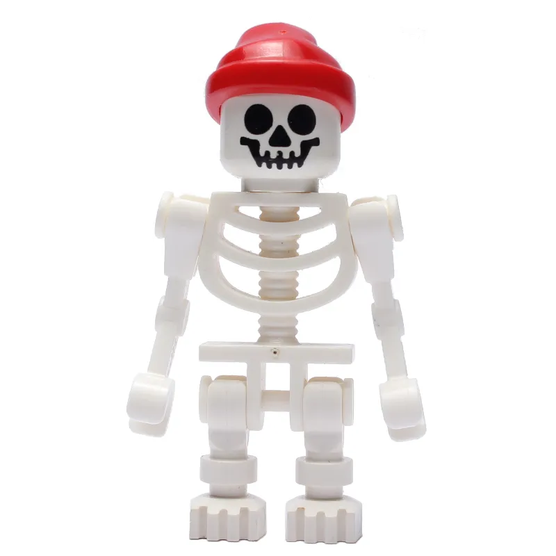 Skeleton, Standard Face, Red Bandana Hat, Bent Mechanical Arms