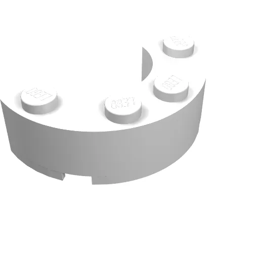 Brick Round Corner 2 x 4 Half Round with Cutouts