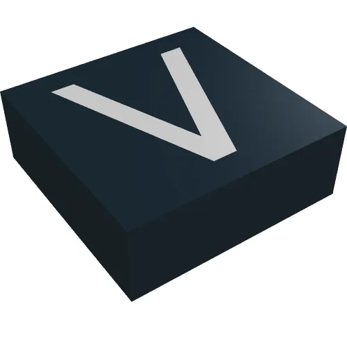 Tile 1 x 1 with letter Capital V Print