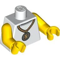 Torso, Tank Top, Gold Medallion with Dollar Sign Print, Yellow Arms and Hands