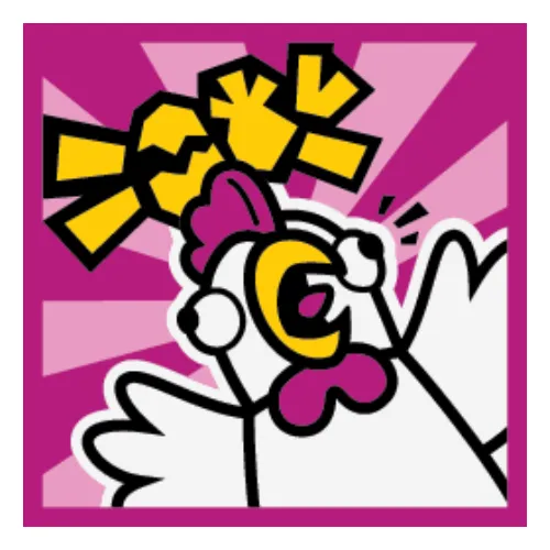 Tile 2 x 2 with Chicken Suit print