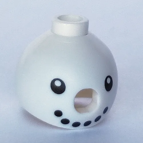 Costume / Mask, Snowman with Black Eyes print