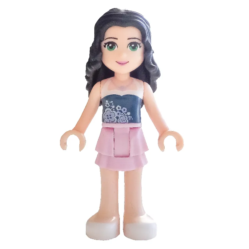 Emma - Dark Blue Top, Bright Pink Skirt