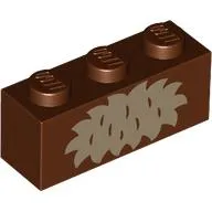 Brick 1 x 3 with Tan Fur print
