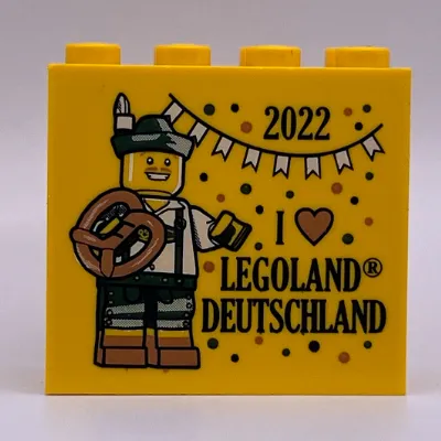 Brick 2 x 4 x 3 with '2022 I Heart LEGOLAND DEUTSCHLAND' Print
