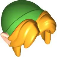 Hat Long, Floppy with Light Nougat Ears, Bright Light Orange Hair pattern