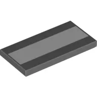 Tile 2 x 4 with White Stripe Print