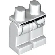 Hips and White Legs with Black Belt with Stars and Silver Chains Print