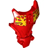 Large Figure Torso Cover, Armor with Yellow Flames Print (Furno)