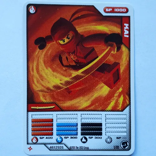 Trading Card, Ninjago Deck #1: 1 - Kai - International Version