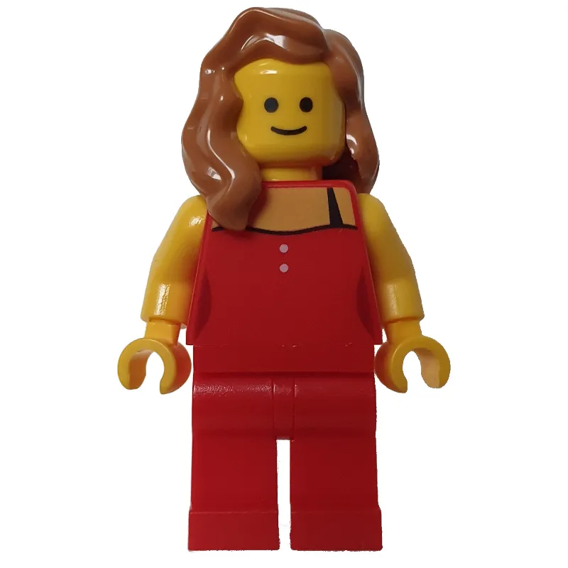 Red Torso, Red Legs, Medium Nougat Hair