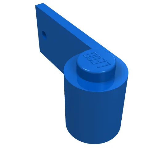 Door 1 x 3 x 1 Left with SW Red on Silver Print