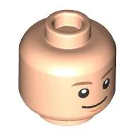 Minifig Head RM, Nougat Eyebrows, Smile/Silver Sunglasses Wink print