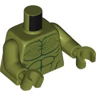 Torso, Dark Green Muscles print, Olive Green Arms and Hands