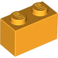 Brick 1 x 2 with Orange Small and Large Star
