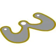 Neckwear Cape, Curved with One Center Hole and Two Hand Holes with Yellow Border Print