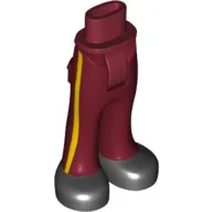 Minidoll Hips and Trousers with Back Pockets and Gold Stripe, Black Shoes Print