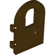 Door 1 x 4 x 6 Round Top with Window and Keyhole, Reinforced Edge