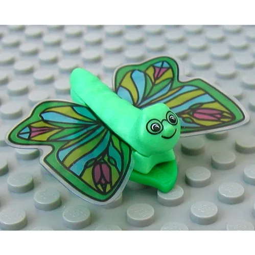 Belville, Insect, Butterfly Large / Human Hair Clip, Flower Wings Print