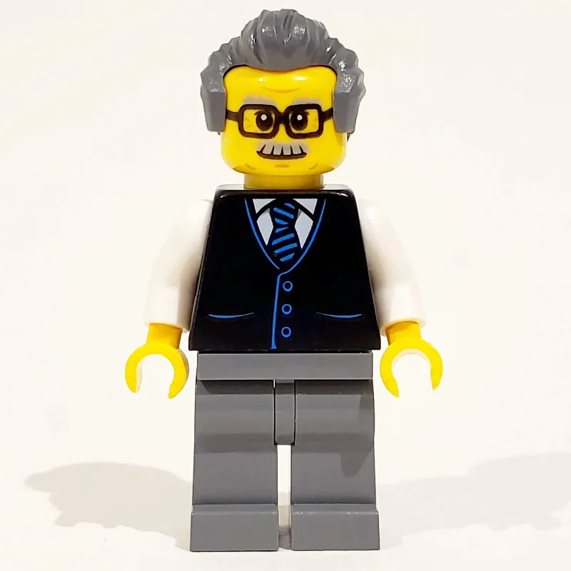 Launch Director - Black Torso, Dark Bluish Grey Legs, Dark Bluish Grey Hair