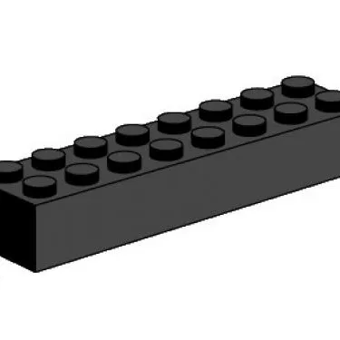 2 x 8 Black Bricks