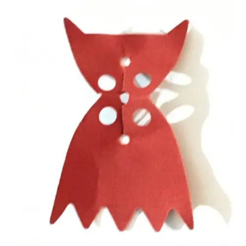 Neckwear Cape, Angular Pointed Collar, with 5 Points with Black Back