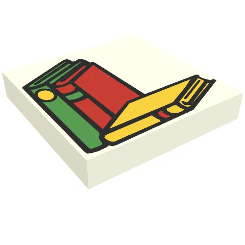 Tile 2 x 2 with Fabuland Books Print [3647 / 3674]