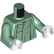 Torso, Robe, Dark Green Trim print, Sand Green Arms, White Hands