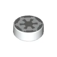 Tile Round 1 x 1 with Imperial Logo Print