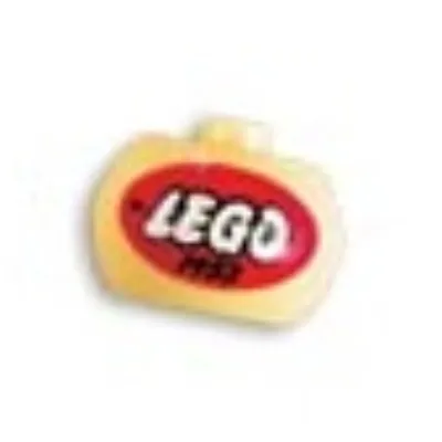 Pen Bead, Round Orb with Classic LEGO Logo Print