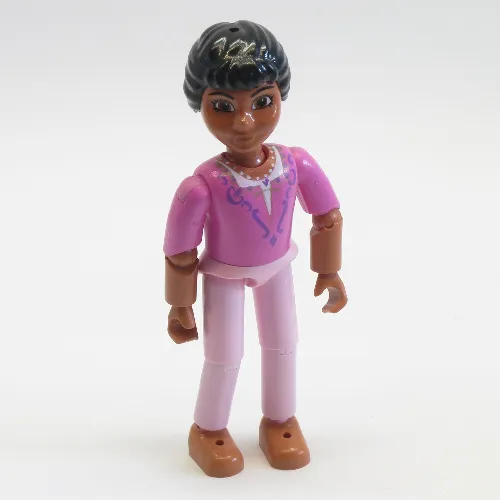 Belville Figure Articulated Elbows, Child, Female, Black Hair, Dark Pink Top with Ornate Decorations Print (Princess Paprika)
