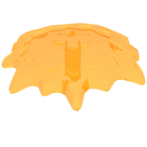 Wave / Power Burst / Flame, Shield Large with Bar End