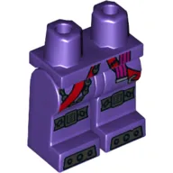 Hips and Dark Purple Legs with Red Straps, Purple Belt, Knee Caps, Steel Toes Print