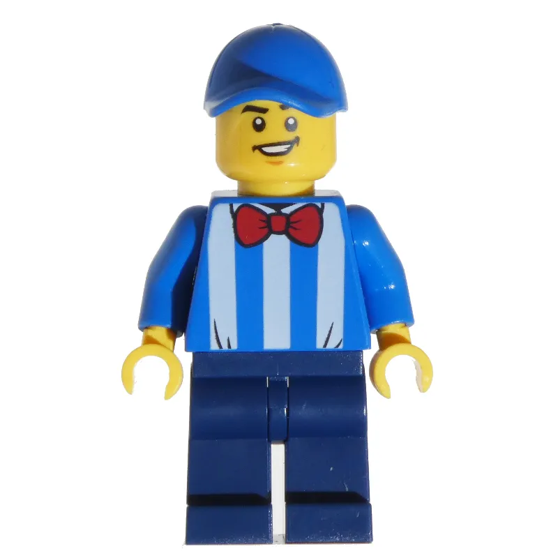 Blue Torso, Dark Blue Legs, Blue Cap