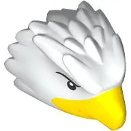 Minifig Head Special, Bird with Yellow Beak, Black Eyes print