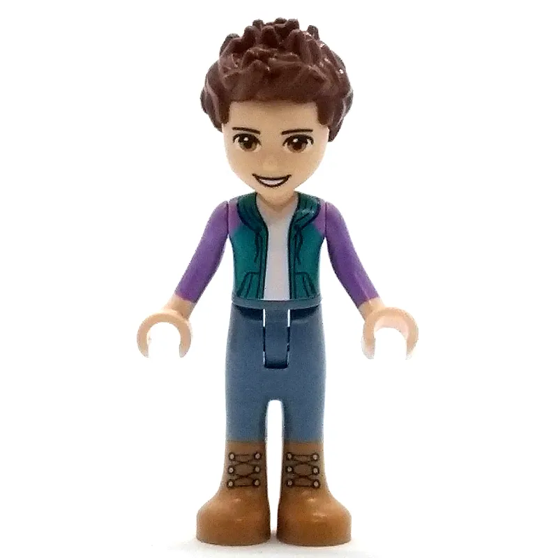 Ethan - Dark Turquoise Shirt, Sand Blue Pants, Reddish Brown Hair